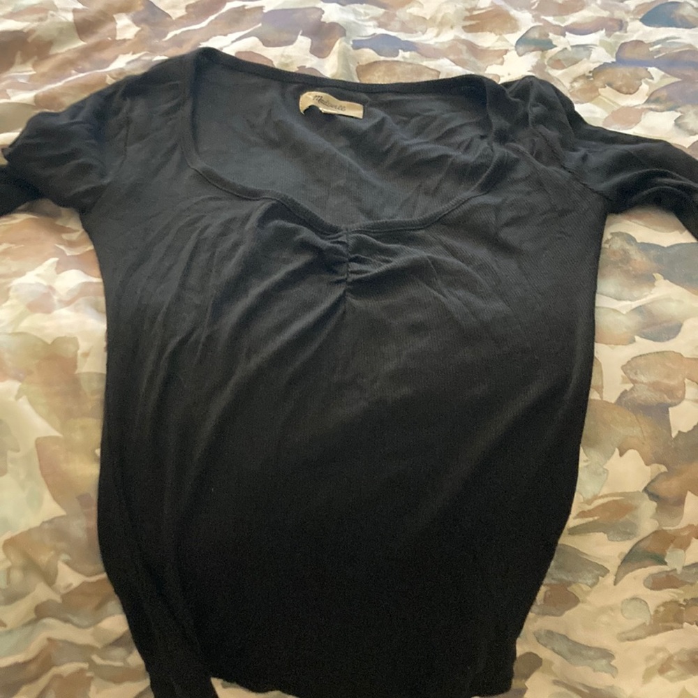 Madewell Black Sweatheart Long sleeve